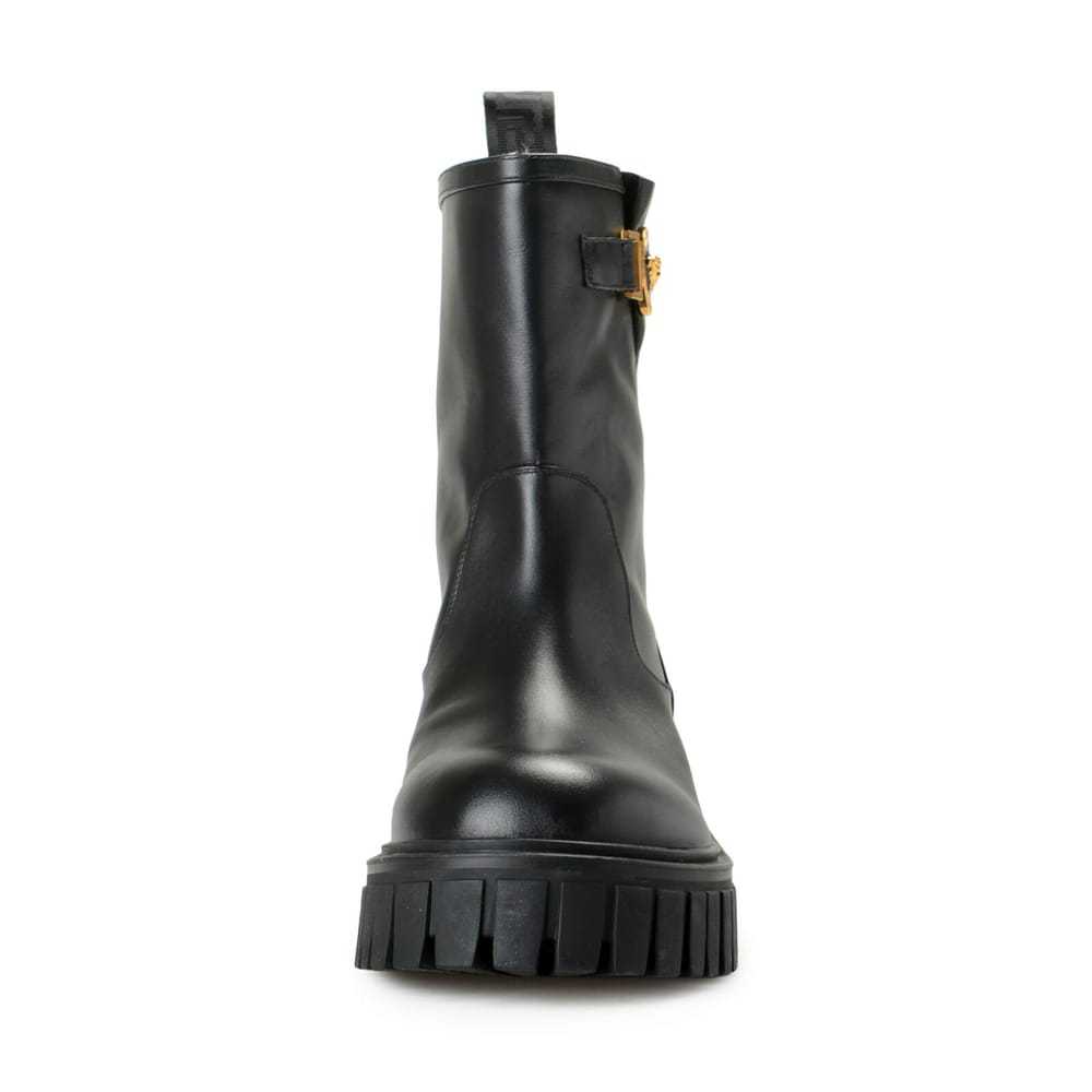 Versace Leather biker boots - image 4