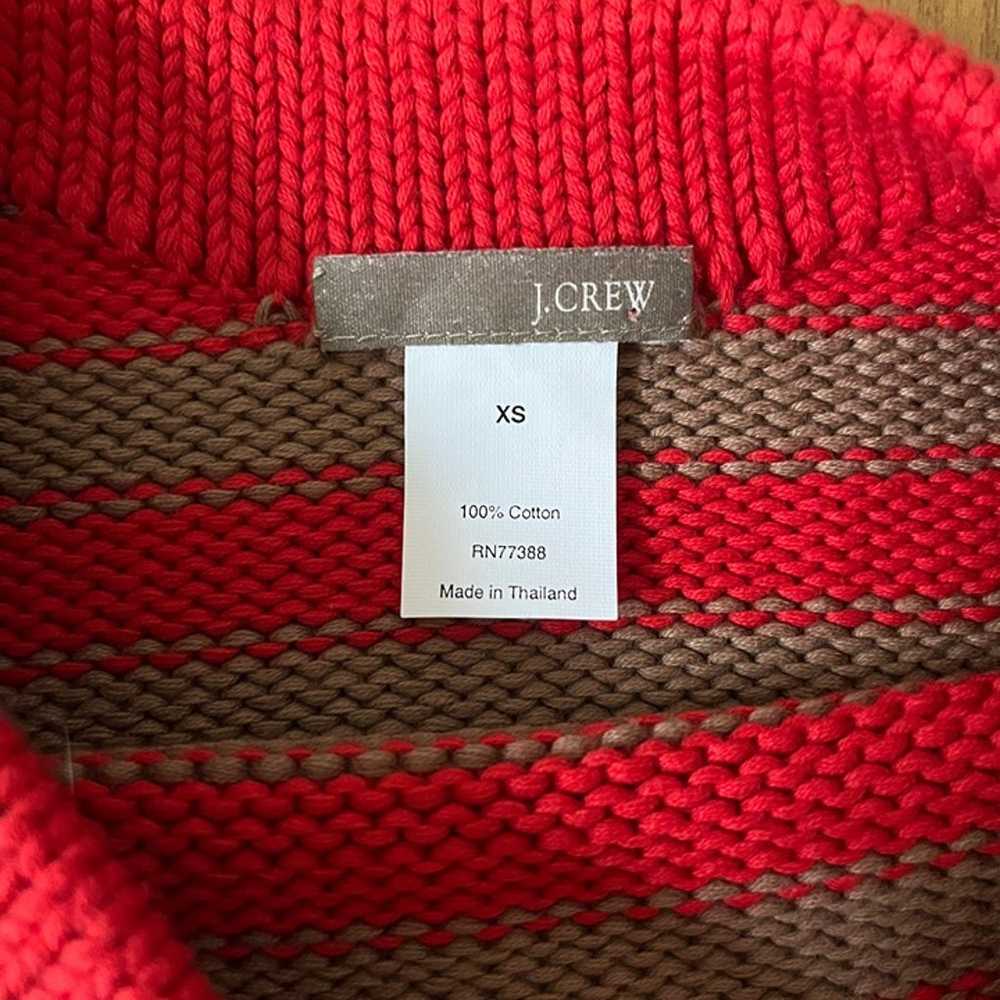 J. Crew Chunky Knit Striped Sweater (Women's XS) - image 3