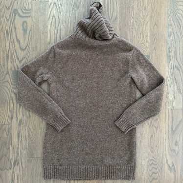 Baby Alpaca Grey Tunic Sweater Dress, 'Long Lines in Grey