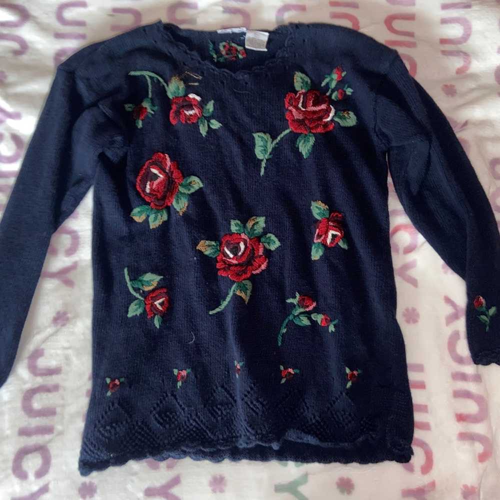 Rosey Grandma Sweater - image 1