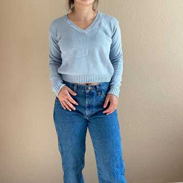 Blue Knitted Brandy Melville Sweater - image 1