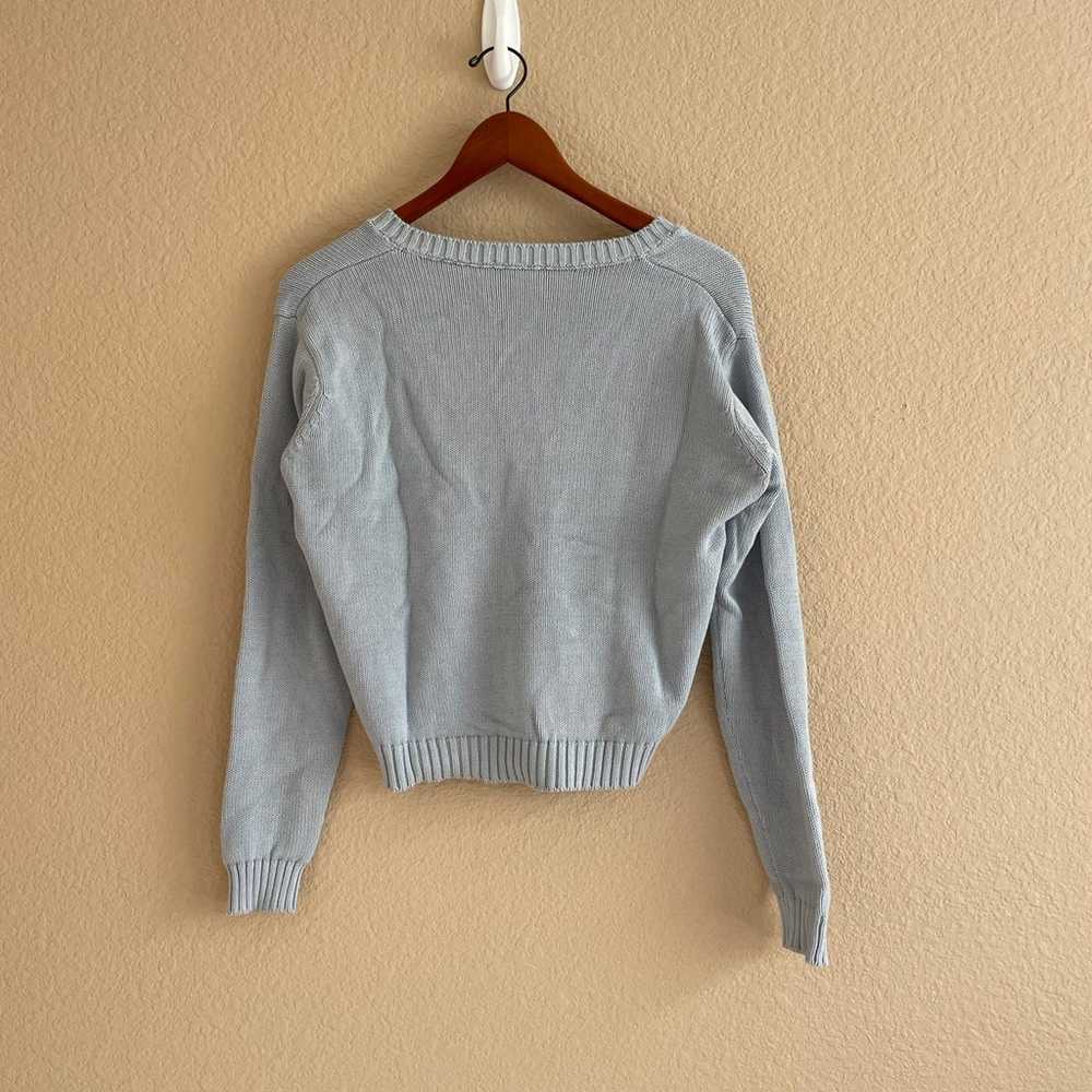 Blue Knitted Brandy Melville Sweater - image 4