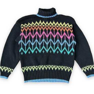 The Ragged Priest chunky knit sweater in rainbow multi