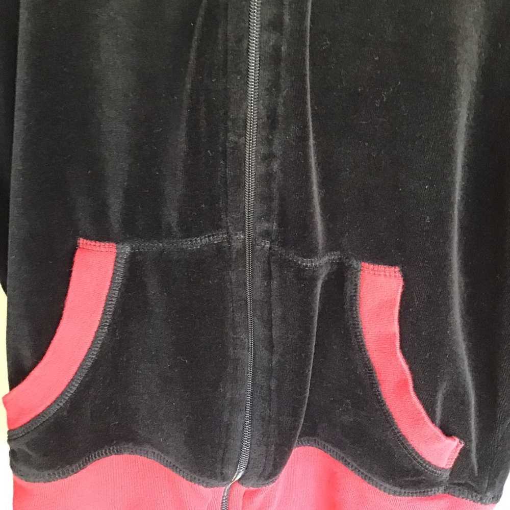 Vintage Y2K velvet red and black sweatshirt - image 2