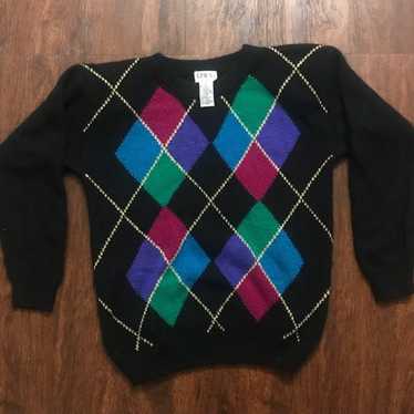 Diamond Pattern Angora Sweater