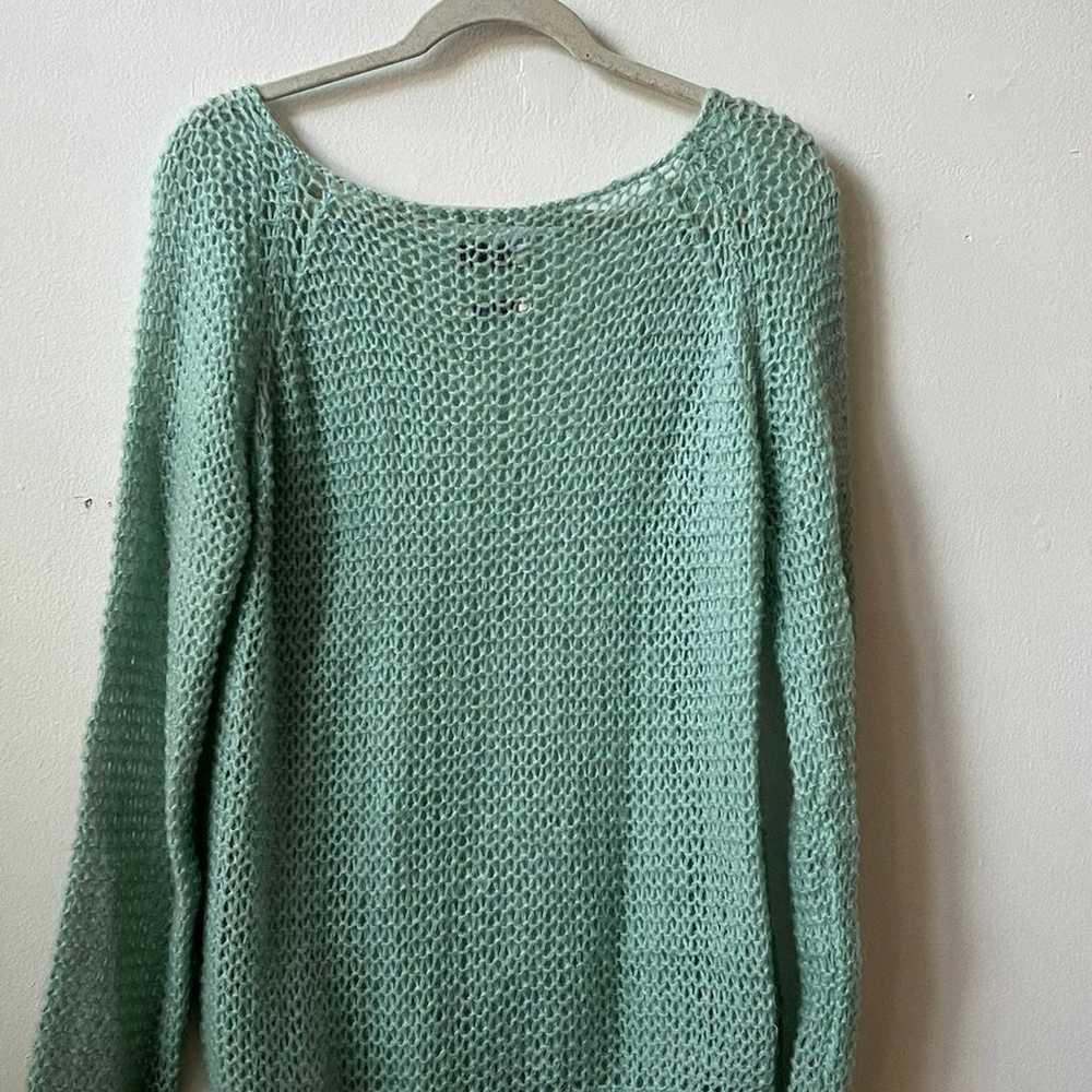 Green Loose Knit Italian Sweater - image 1