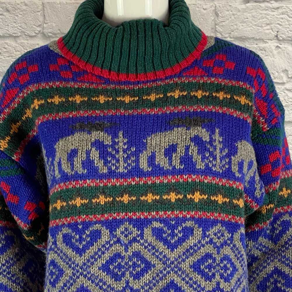 Vintage 1992 Eddie Bauer Wool Christmas Nordic Sw… - image 4