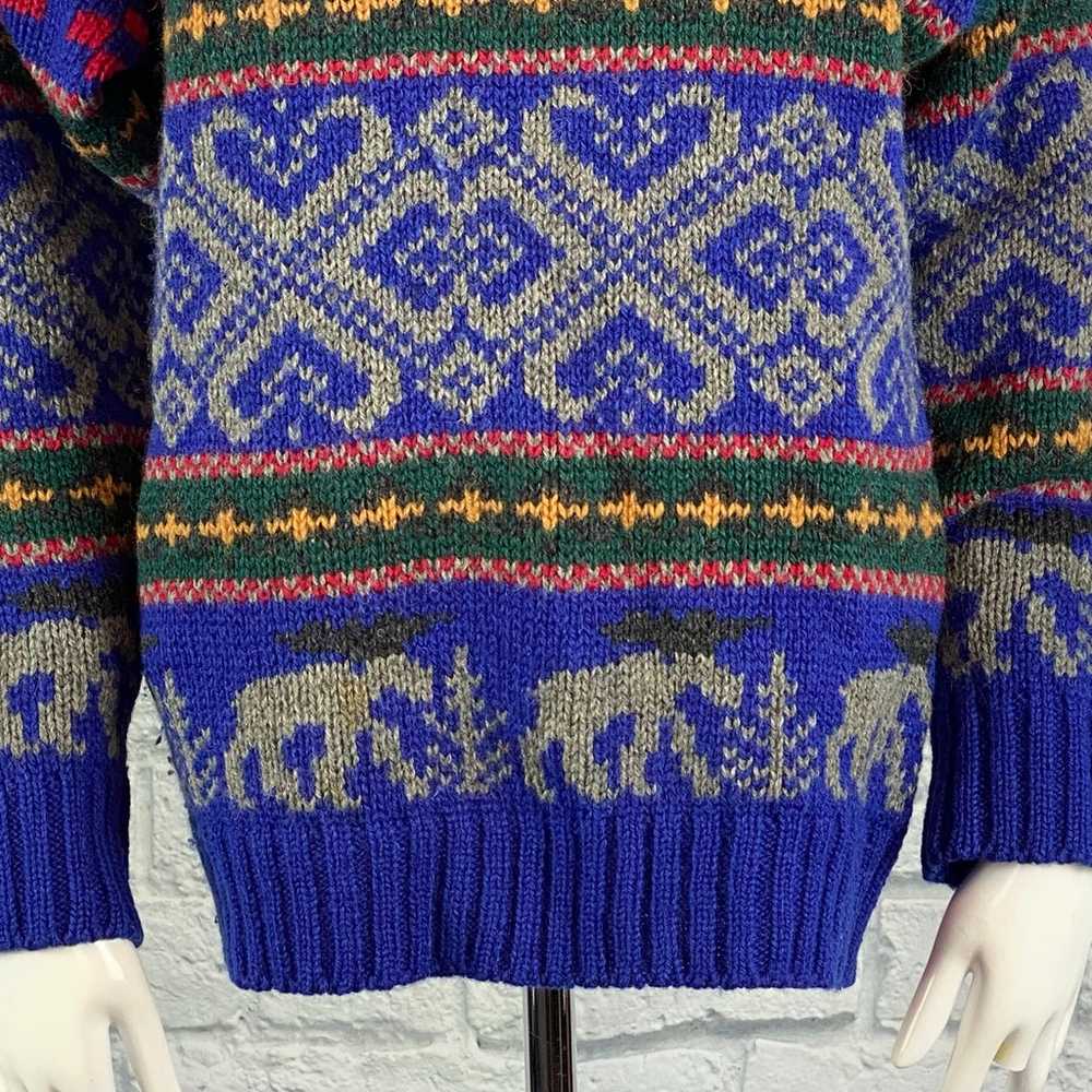 Vintage 1992 Eddie Bauer Wool Christmas Nordic Sw… - image 5