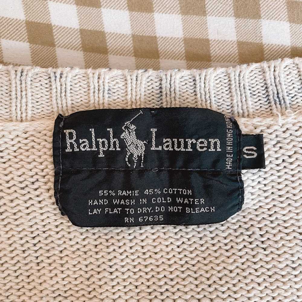Vintage Ralph Lauren Blue Floral Crewneck Sweater - image 6