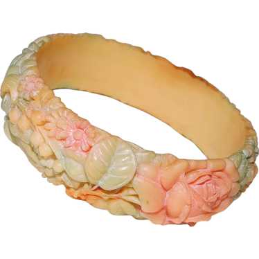 Fabulous CELLULOID Lily of the Valley & Rose Flow… - image 1