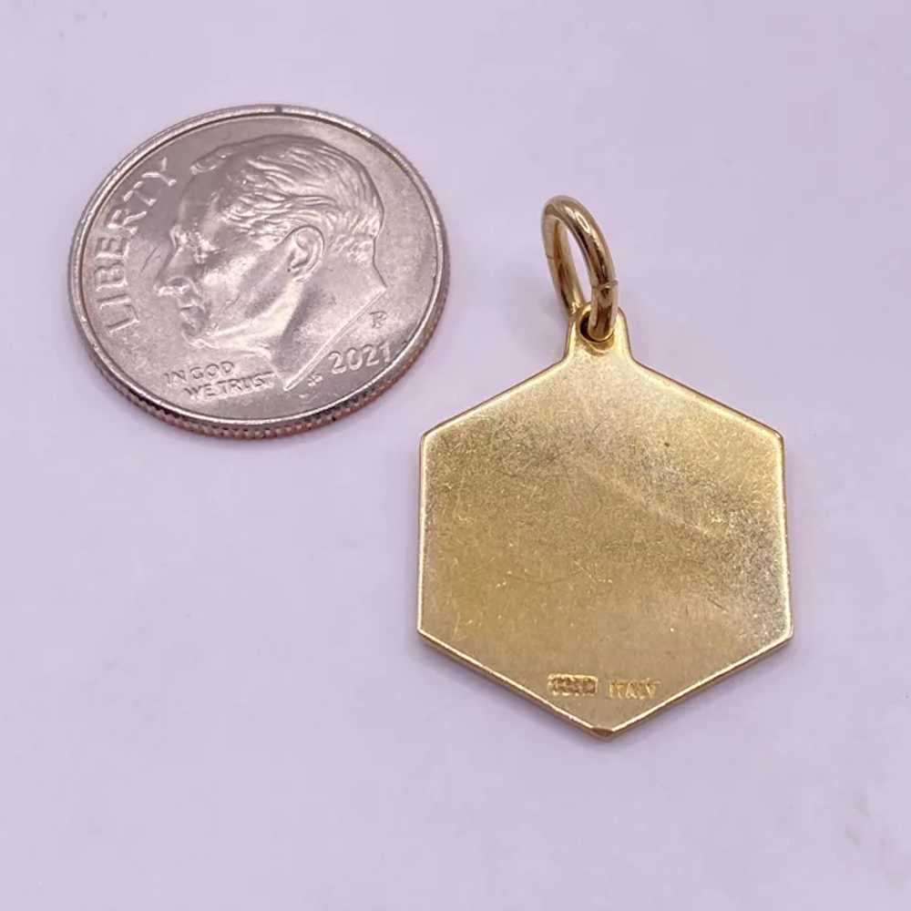 Taurus Bull Zodiac Vintage Charm Pendant 10K Gold - image 2