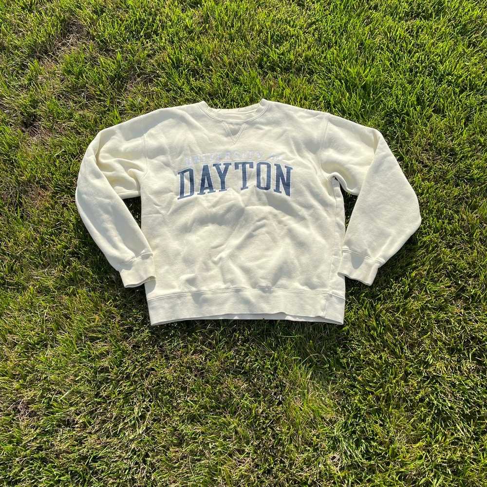 unisex cream university of dayton sweatshirt - image 1