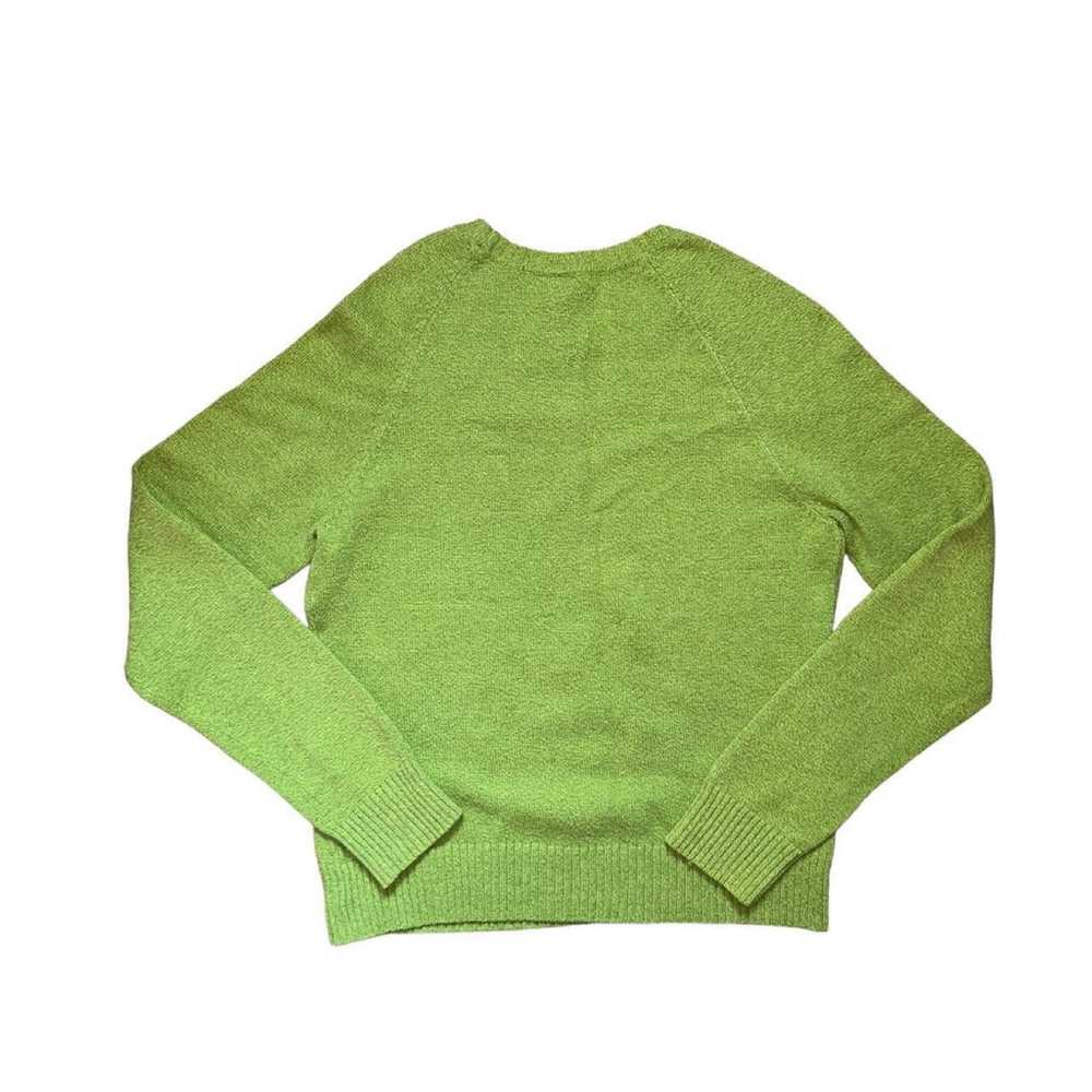 y2k lime green gap crewneck sweater - image 2