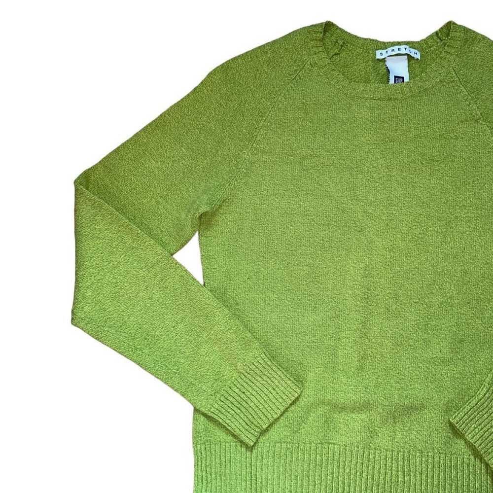 y2k lime green gap crewneck sweater - image 3