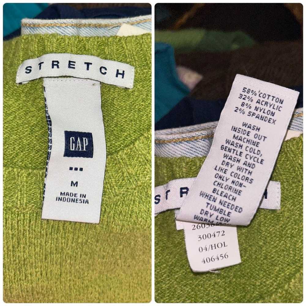 y2k lime green gap crewneck sweater - image 4