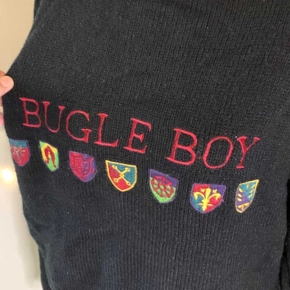 Bugle boy vintage Y2k embroidered black sweater. - image 2