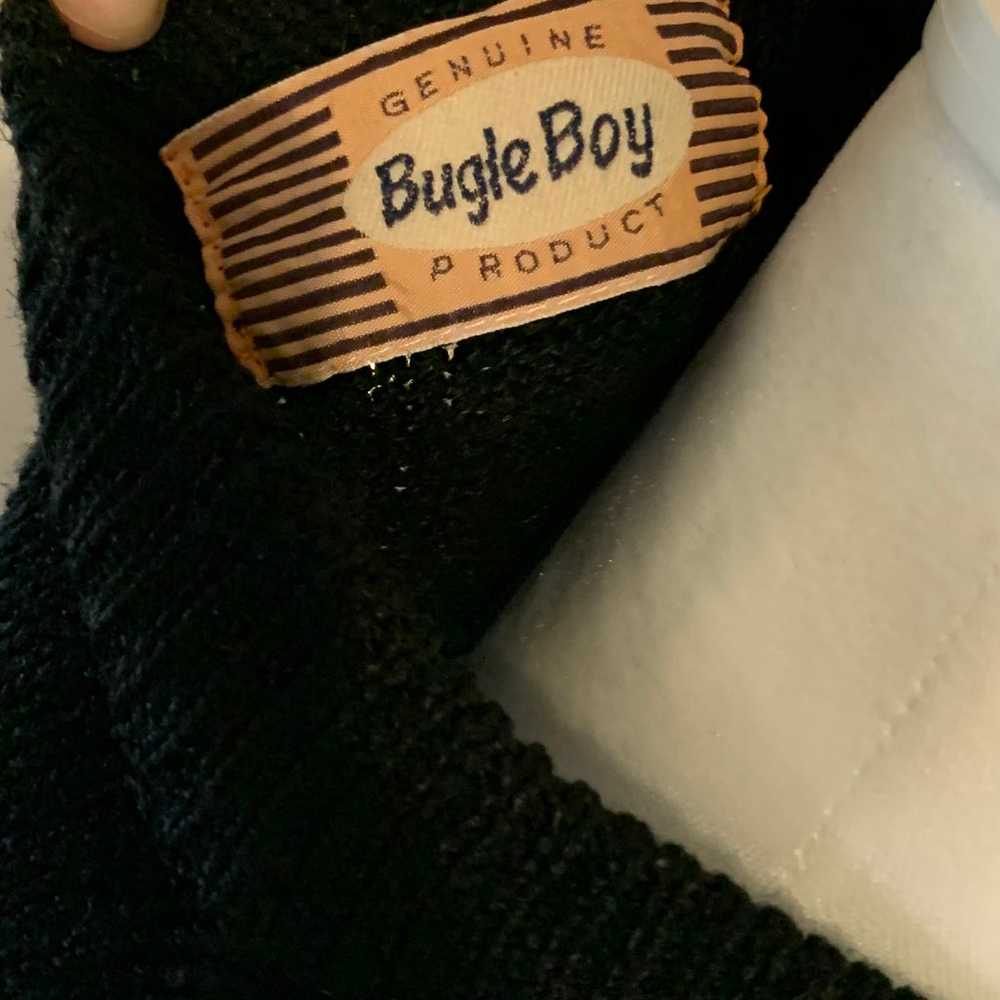 Bugle boy vintage Y2k embroidered black sweater. - image 3