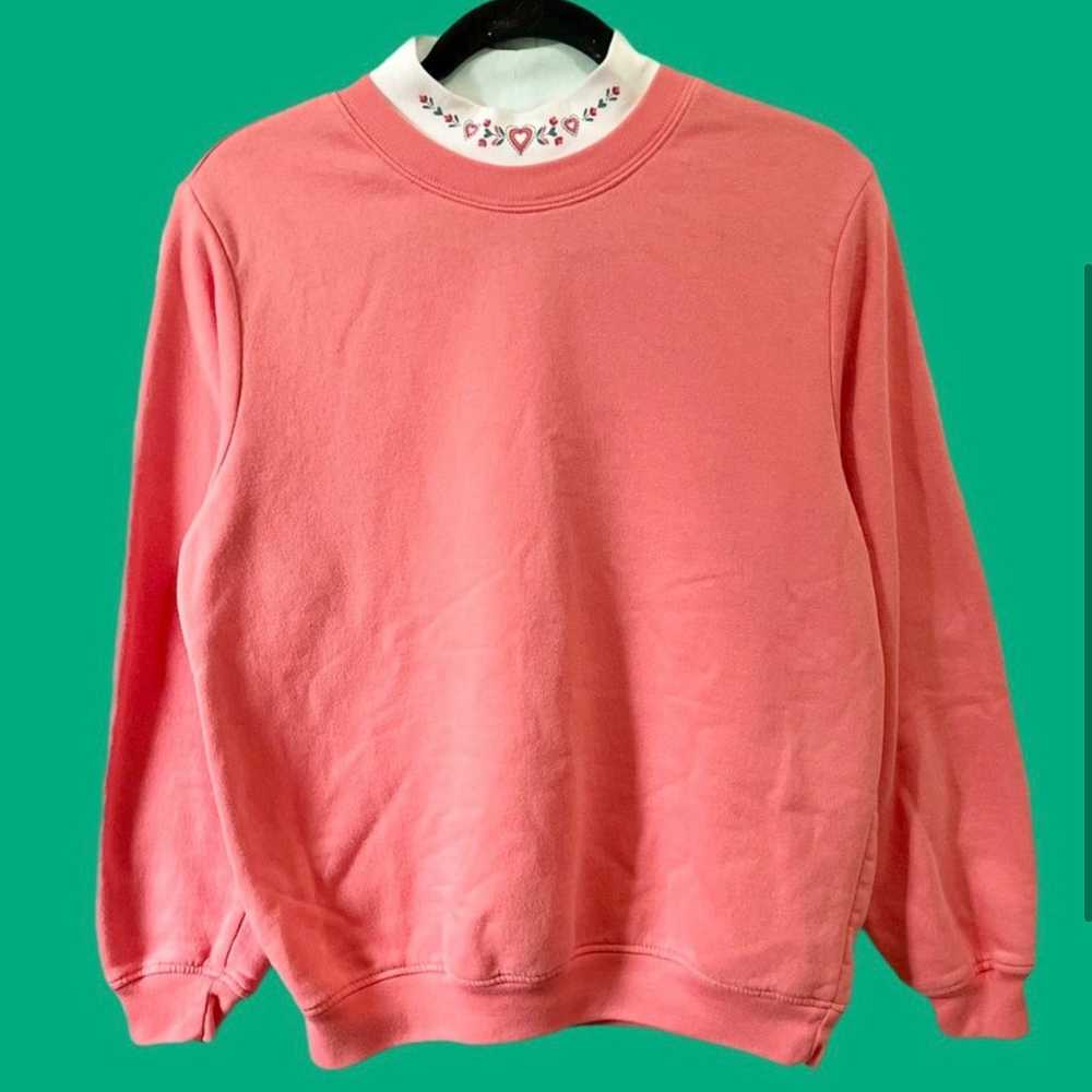 Vintage Blair Turtleneck Heart Collar Sweatshirt - image 2