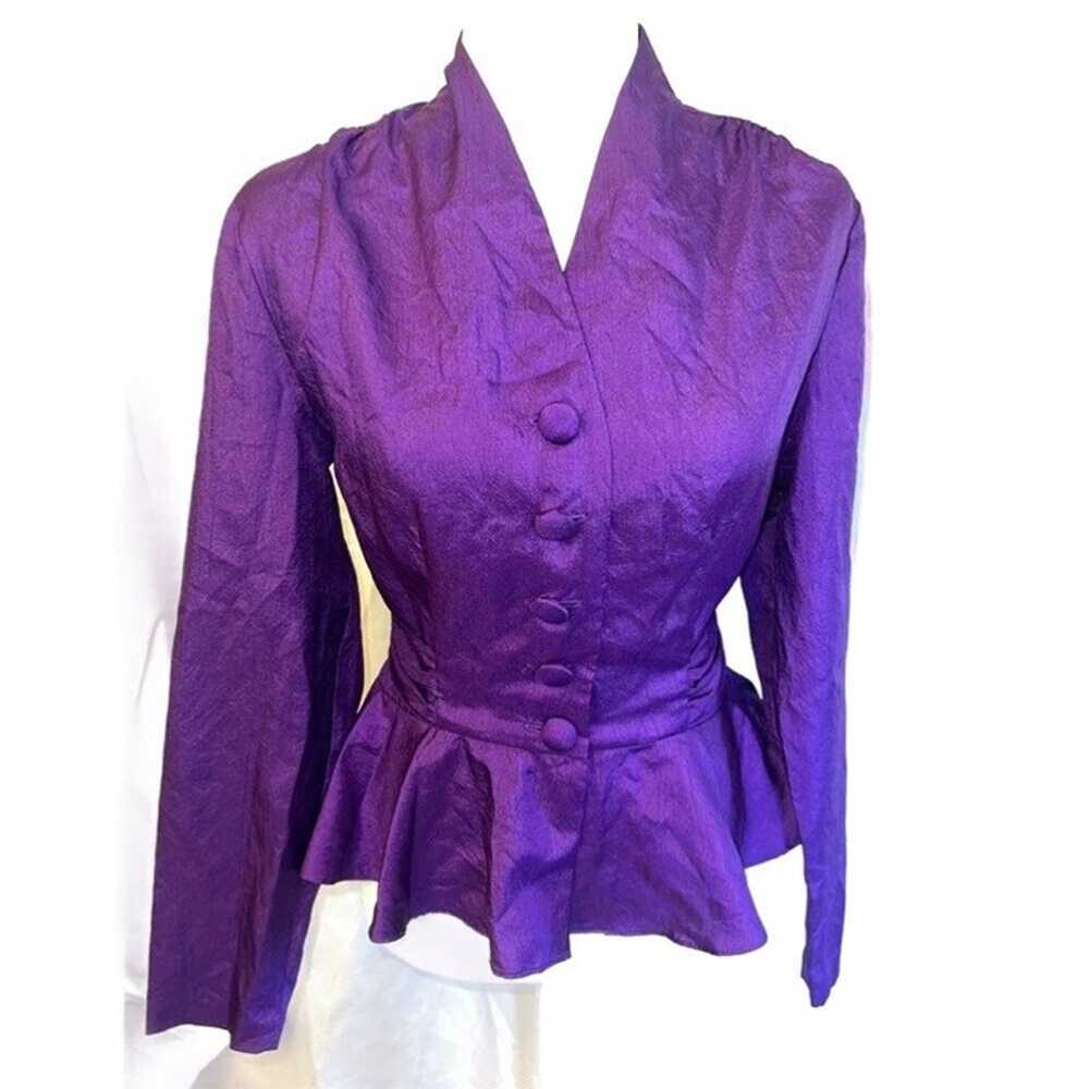 Vintage 80s/90s Purple Cami for Le Boff Tie Waist… - image 1