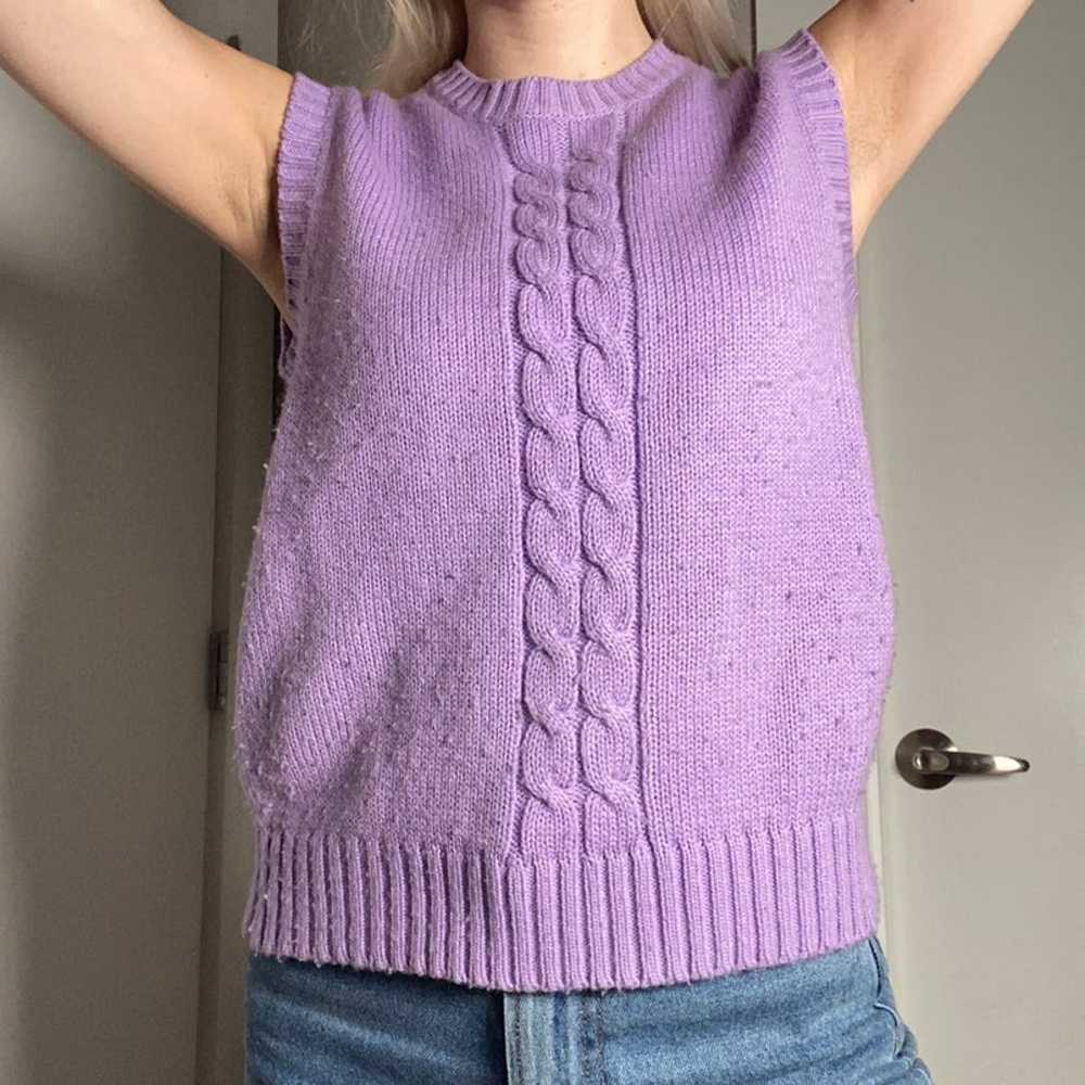 light purple vintage sweater vest - image 3