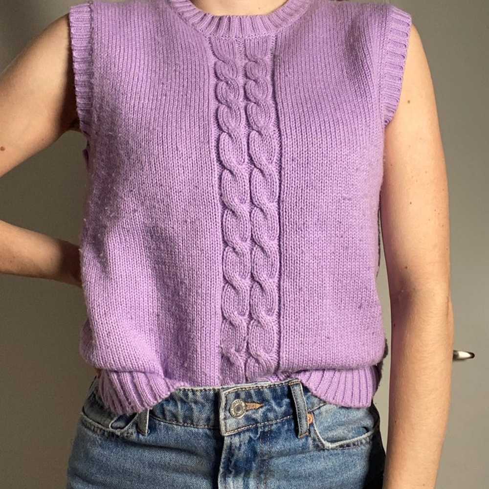 light purple vintage sweater vest - image 4