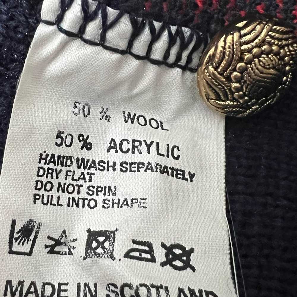 Vtg Edinburgh Cardigan Sweater Medium Wool Blend … - image 8