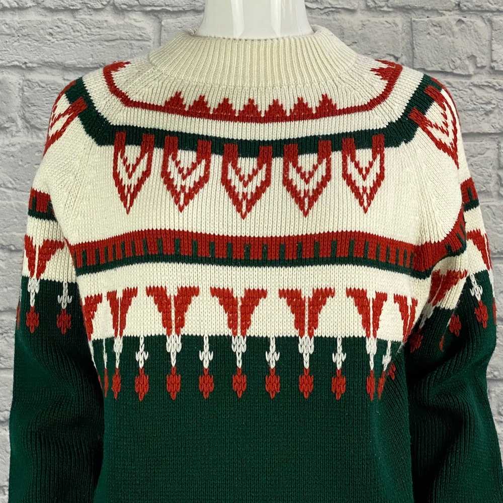 Vintage 1970s JC Penny Nordic Knit Sweater - image 2