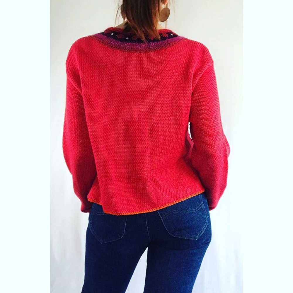Vintage Carol Little Multi-Color Sweater - image 3