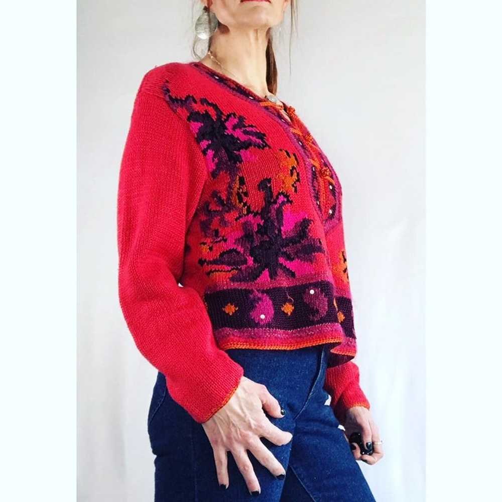 Vintage Carol Little Multi-Color Sweater - image 4