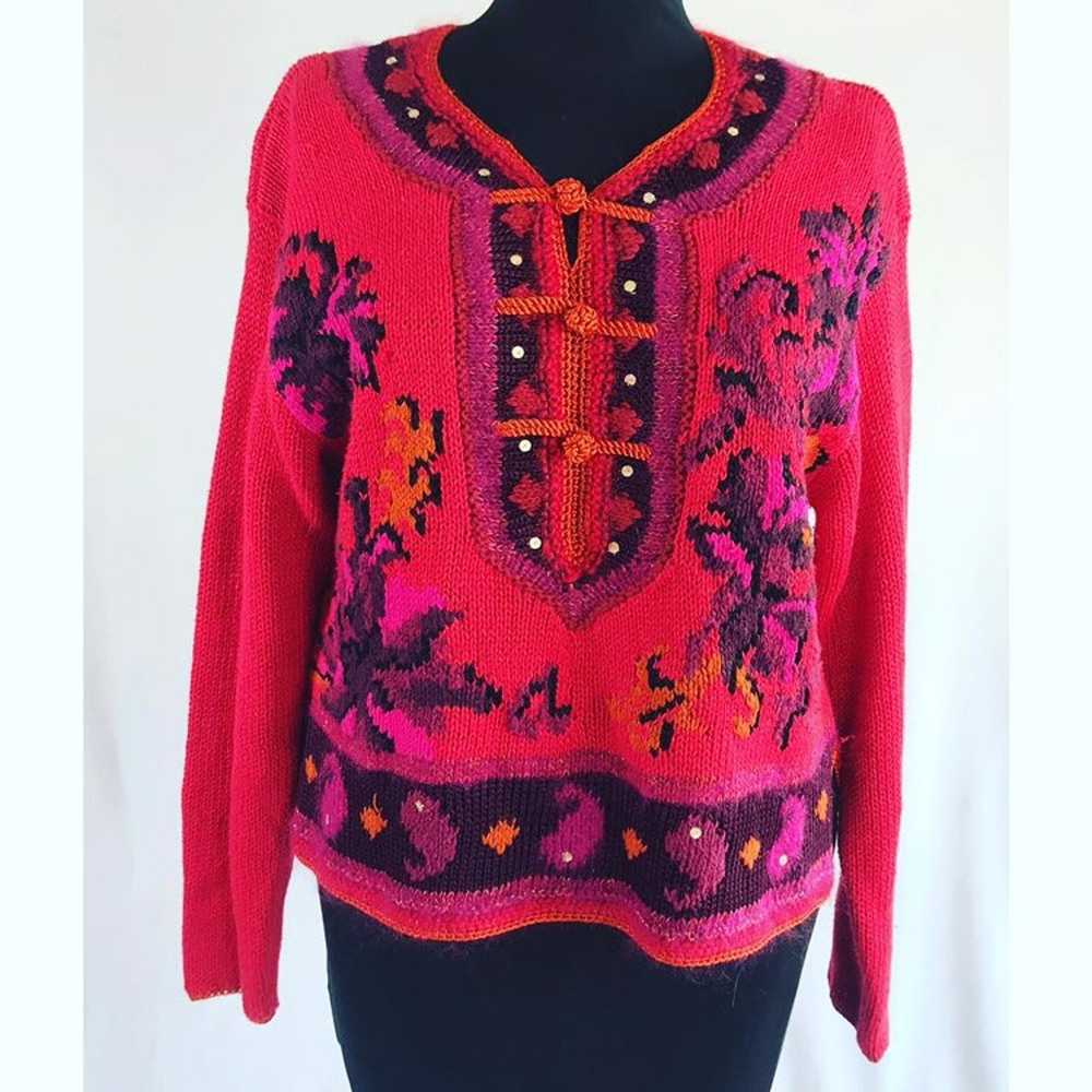Vintage Carol Little Multi-Color Sweater - image 5