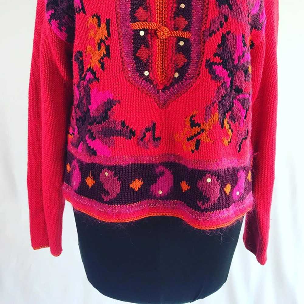 Vintage Carol Little Multi-Color Sweater - image 6