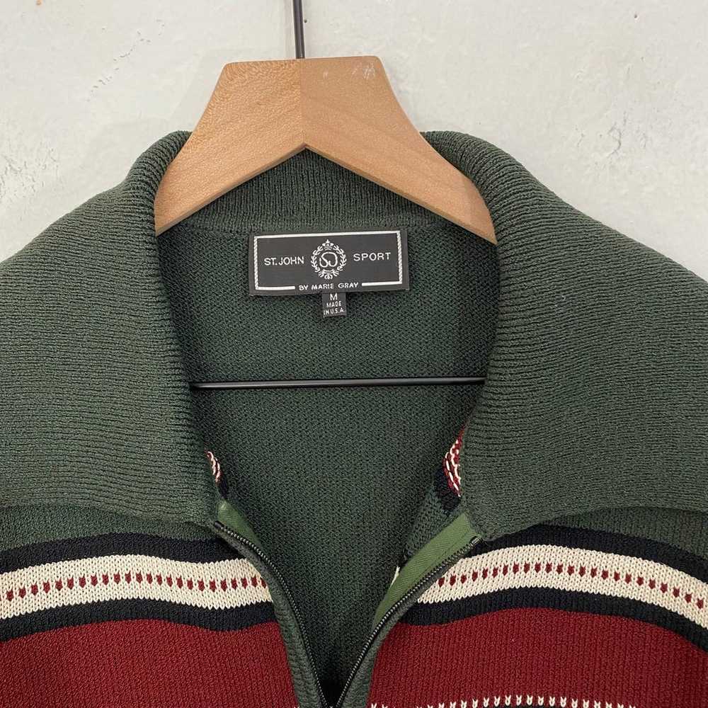 St. John Sport Women’s M Vintage Wool Blend Green… - image 3