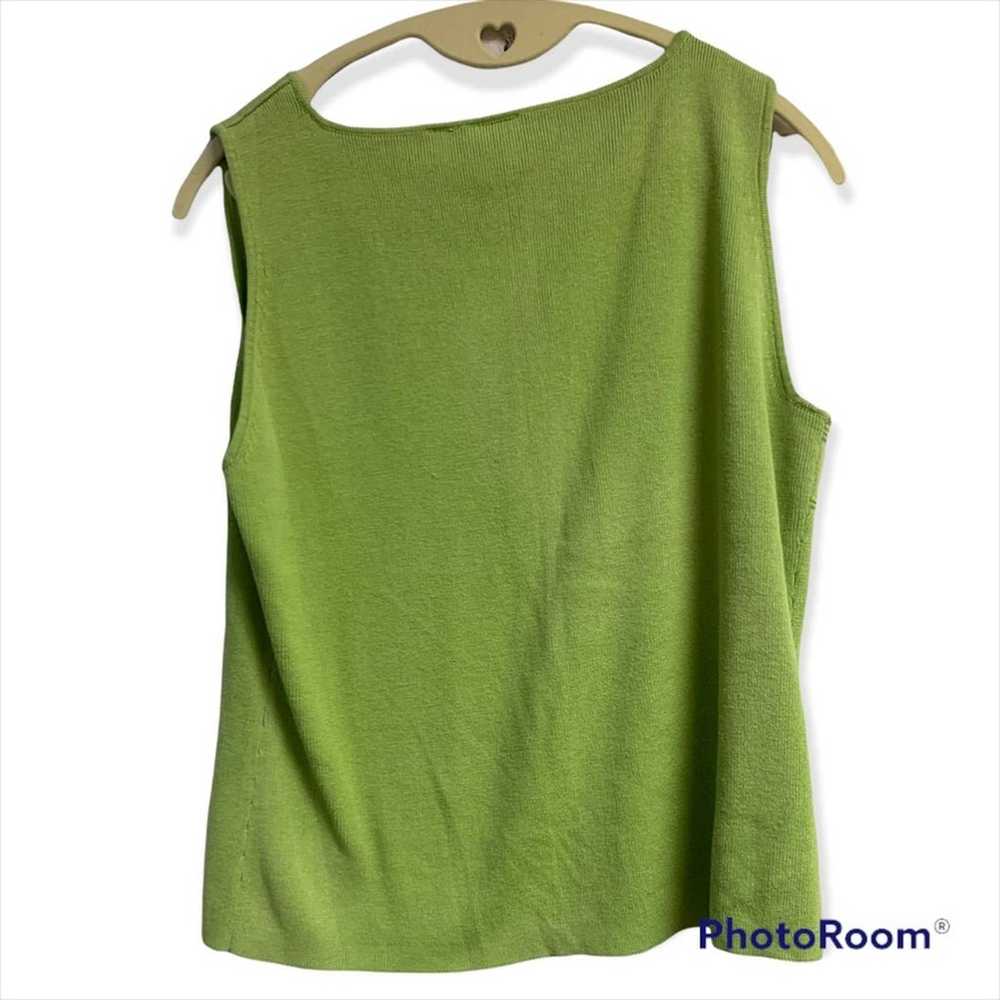 Lime Green Sleeveless Sweater - image 3