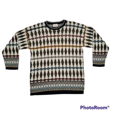 Vintage 70's Beldoch Popper Women Grandpa Sweater… - image 1