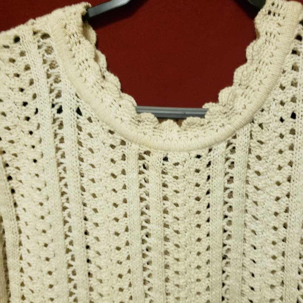 VINTAGE POUR PLUS LE CHIC-COTTON-CROCHET SWEATER … - image 6