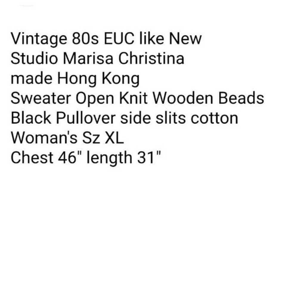 Vtg Studio Marisa Christina Sweater Knit Wooden B… - image 6