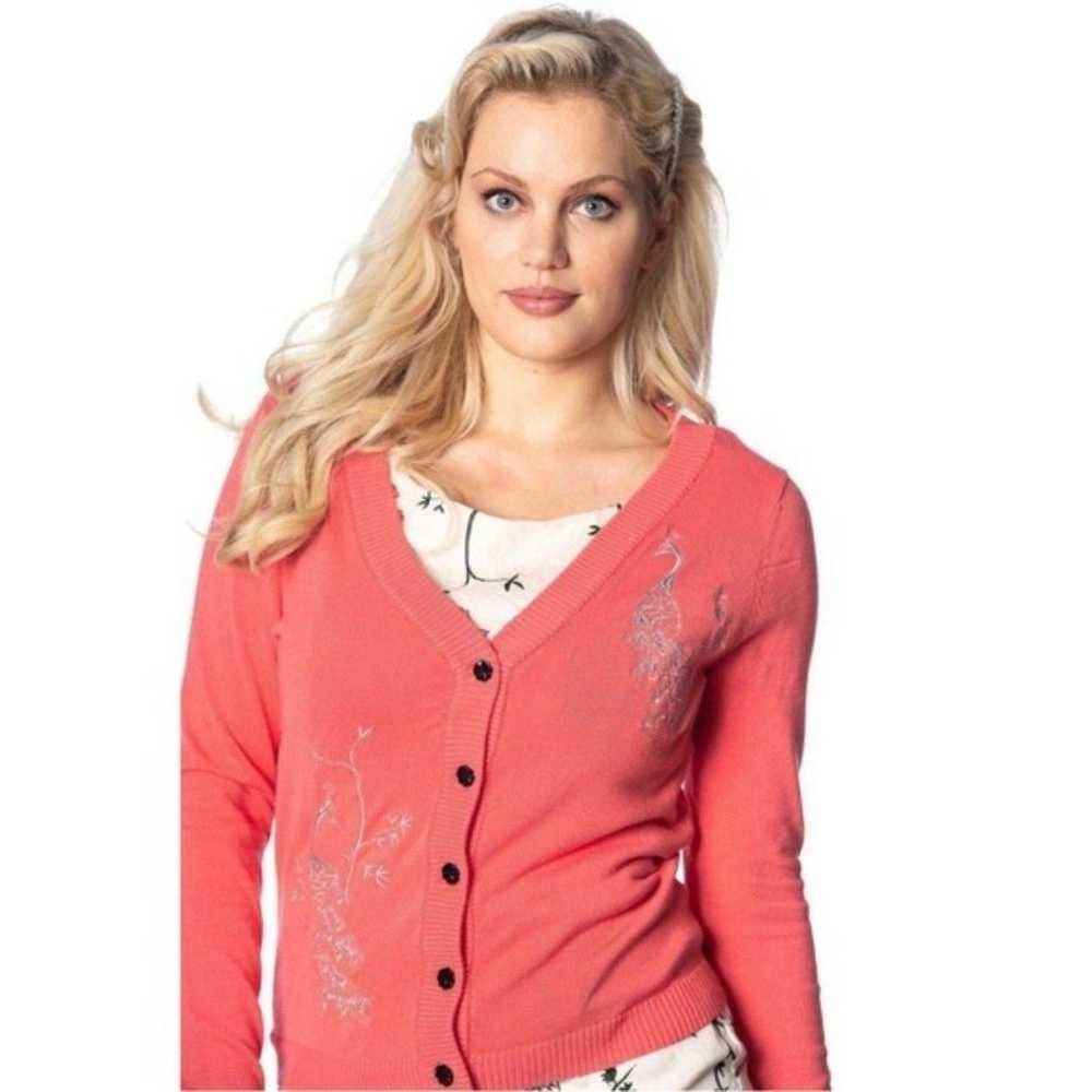 NWT Peacock Cardigan in Coral - image 2