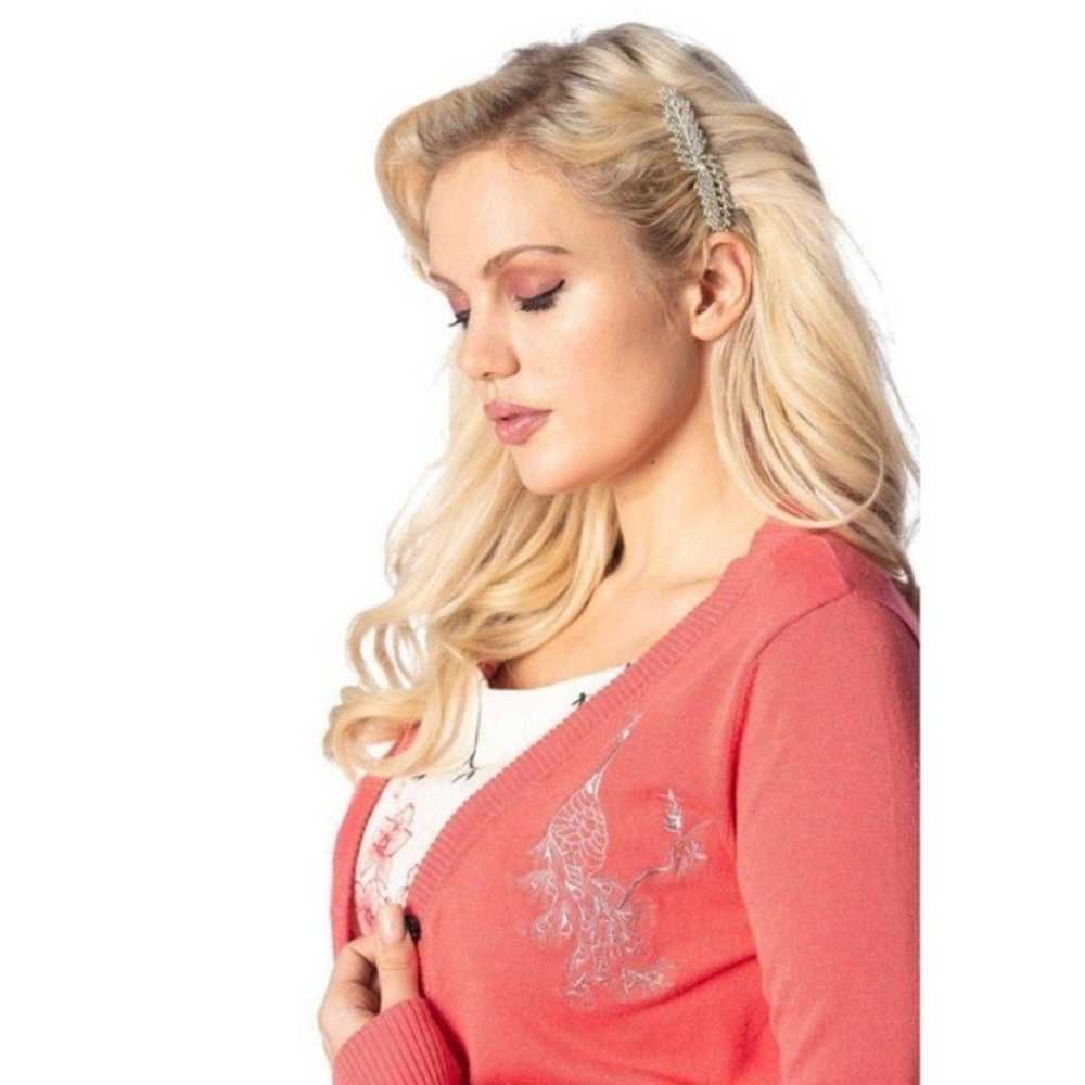 NWT Peacock Cardigan in Coral - image 5
