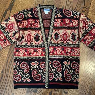 Vintage 1980s Pendleton 100% Wool Paisley Sweater