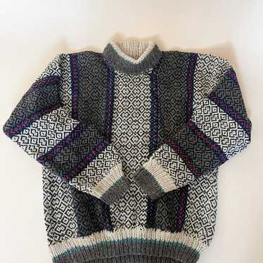 Vintage Handmade Wool Sweater - XL