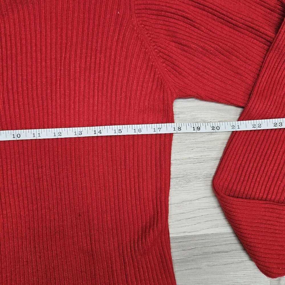 EXPRESS Tricot Womens Red Vintage Pullover Tunic … - image 4