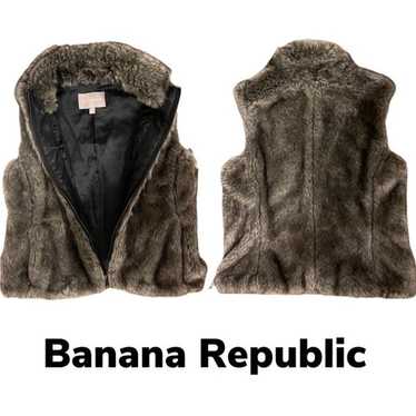 Banana Republic Faux Fur Lined Hooded Parka Coat