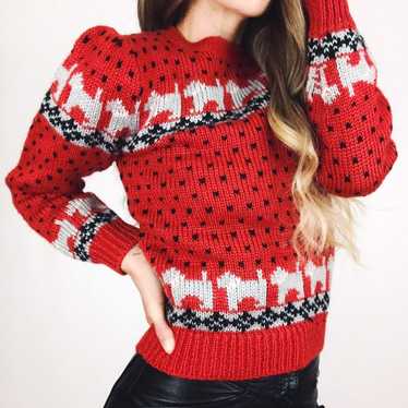 Monse patterned-intarsia knit jumper - Red