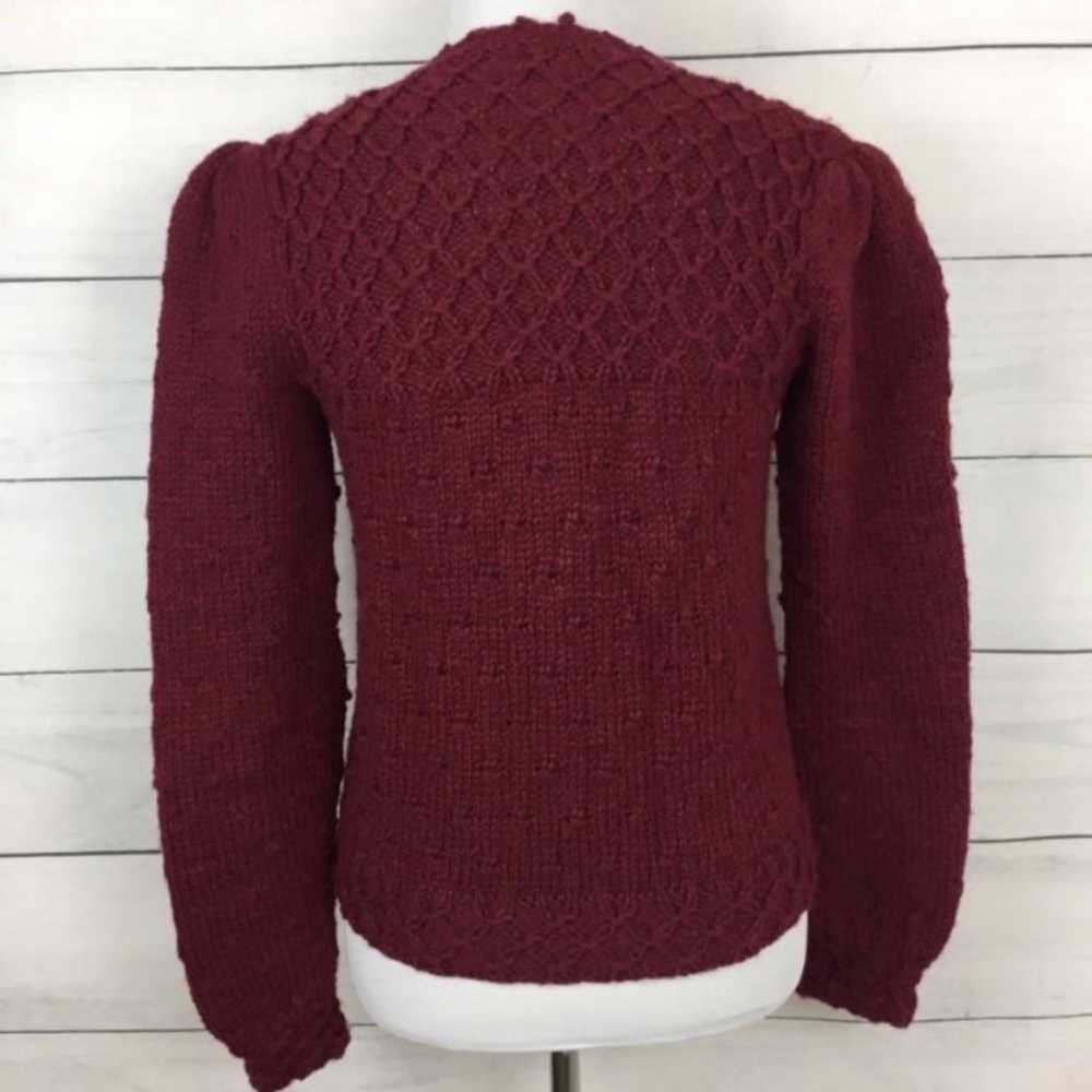 Vintage Handmade Knit Cardigan Sweater - image 2