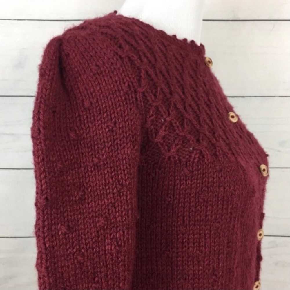 Vintage Handmade Knit Cardigan Sweater - image 6