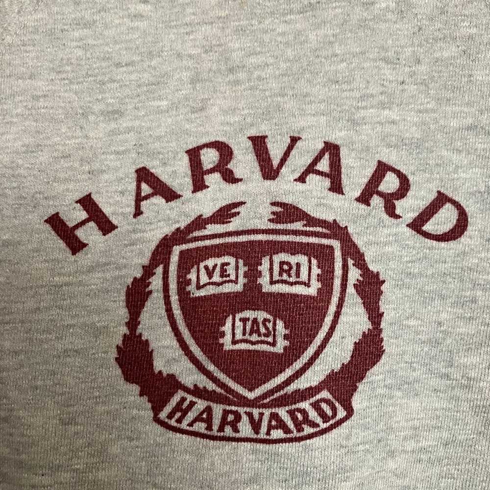Vintage Harvard University 80s Champion Crewneck … - image 2