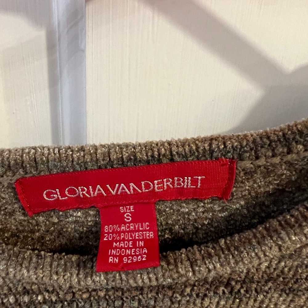 Vintage Gloria Vanderbilt Brown Knitted Sweater -… - image 2