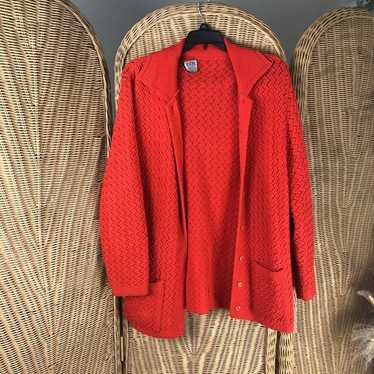 Vintage Givenchy Sport Deep Cranberry Red Lightweight Cardigan