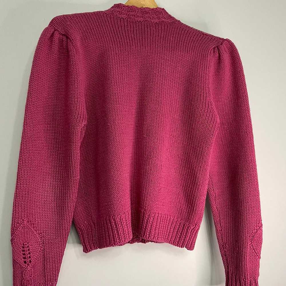 Vintage 100% wool knit cardigan - image 6