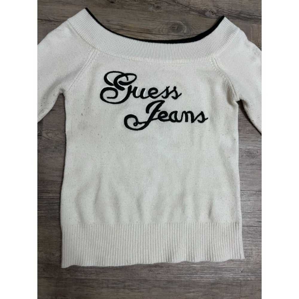 Vintage Guess Jeans embroidered logo sweater size… - image 2